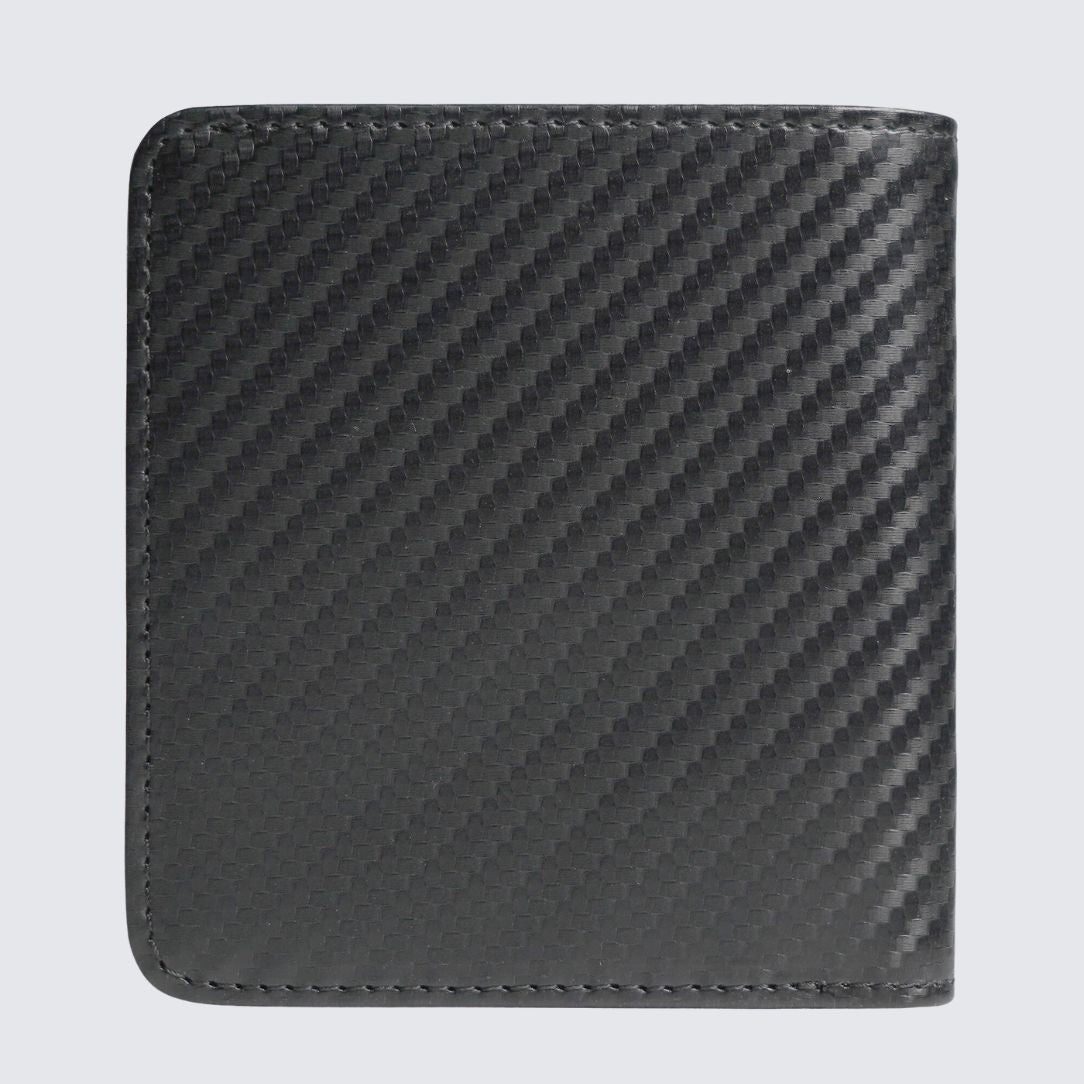 Back side of Carbon Black color FREO Airtag Wallet