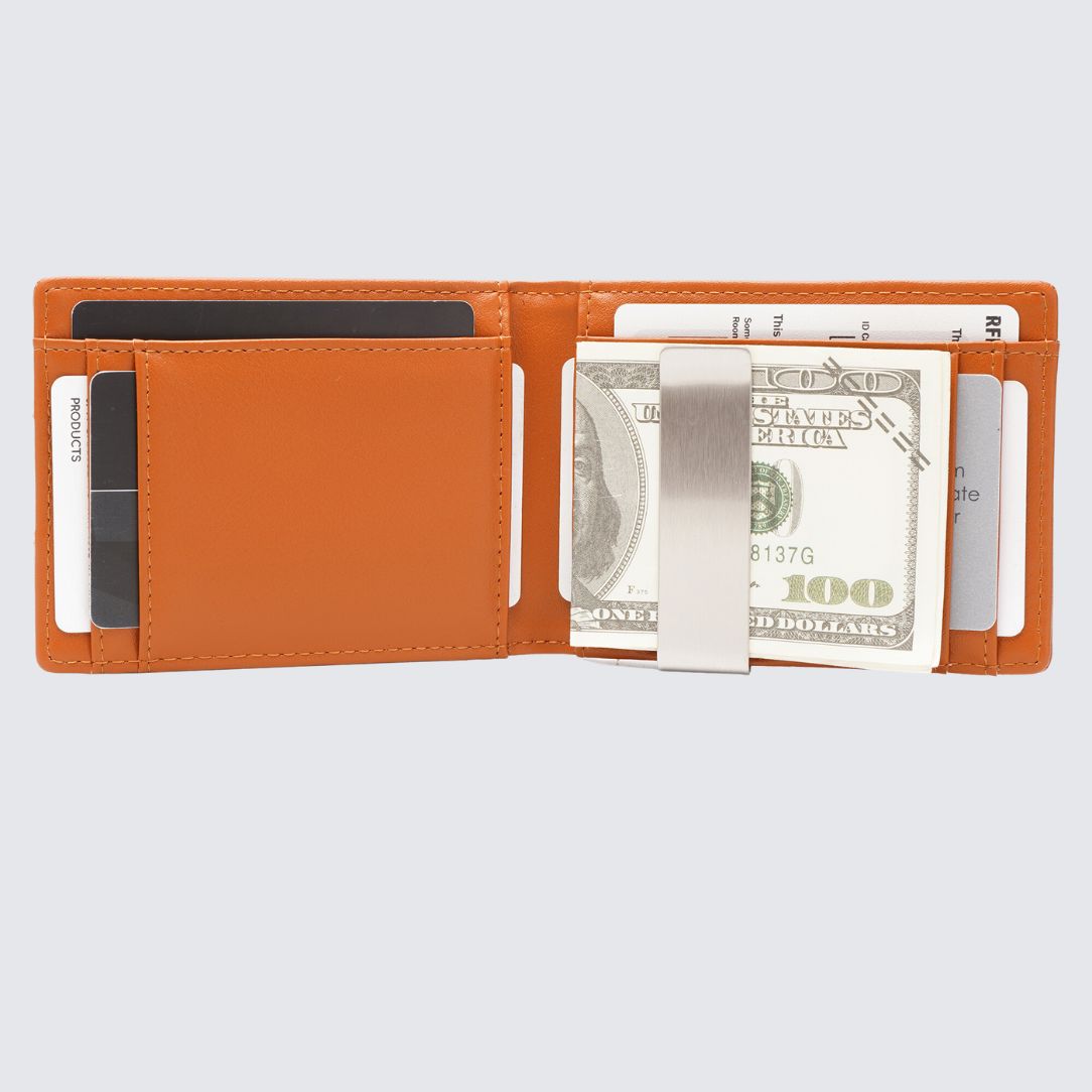 Inside of tan color YAMBA Wallet