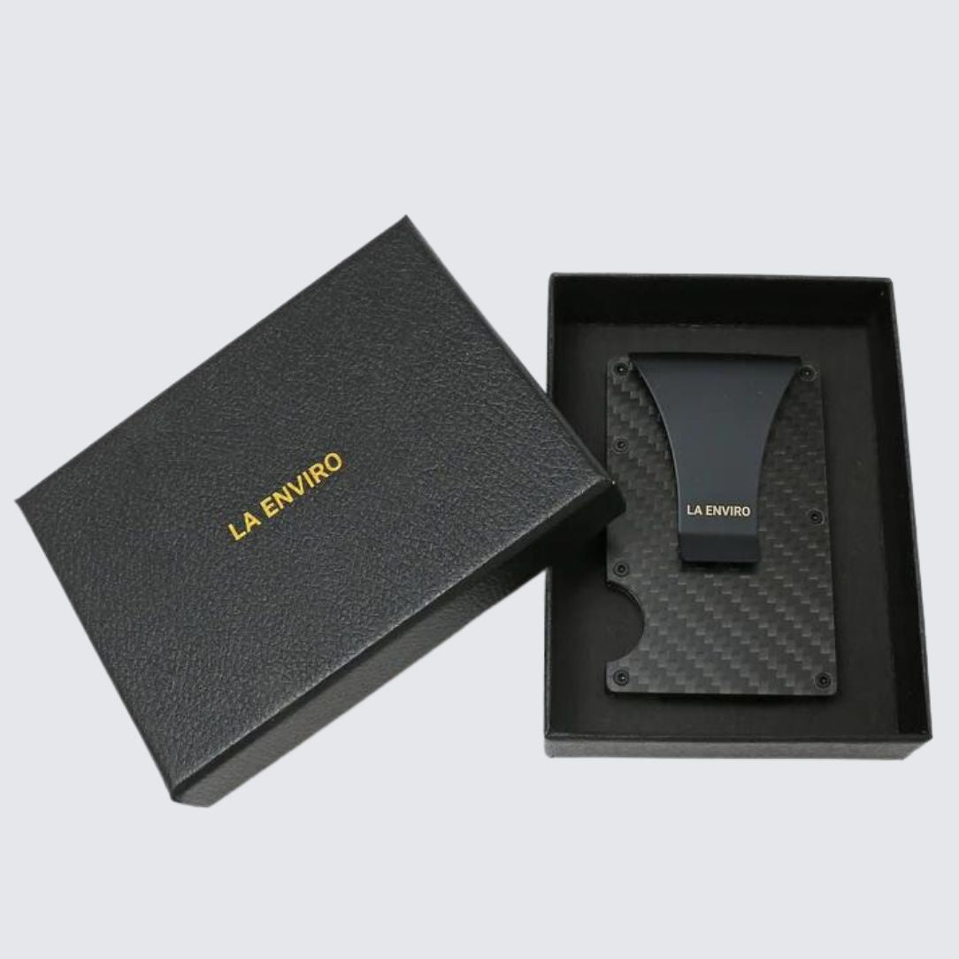 Metal Carbon Fiber Wallet I Black