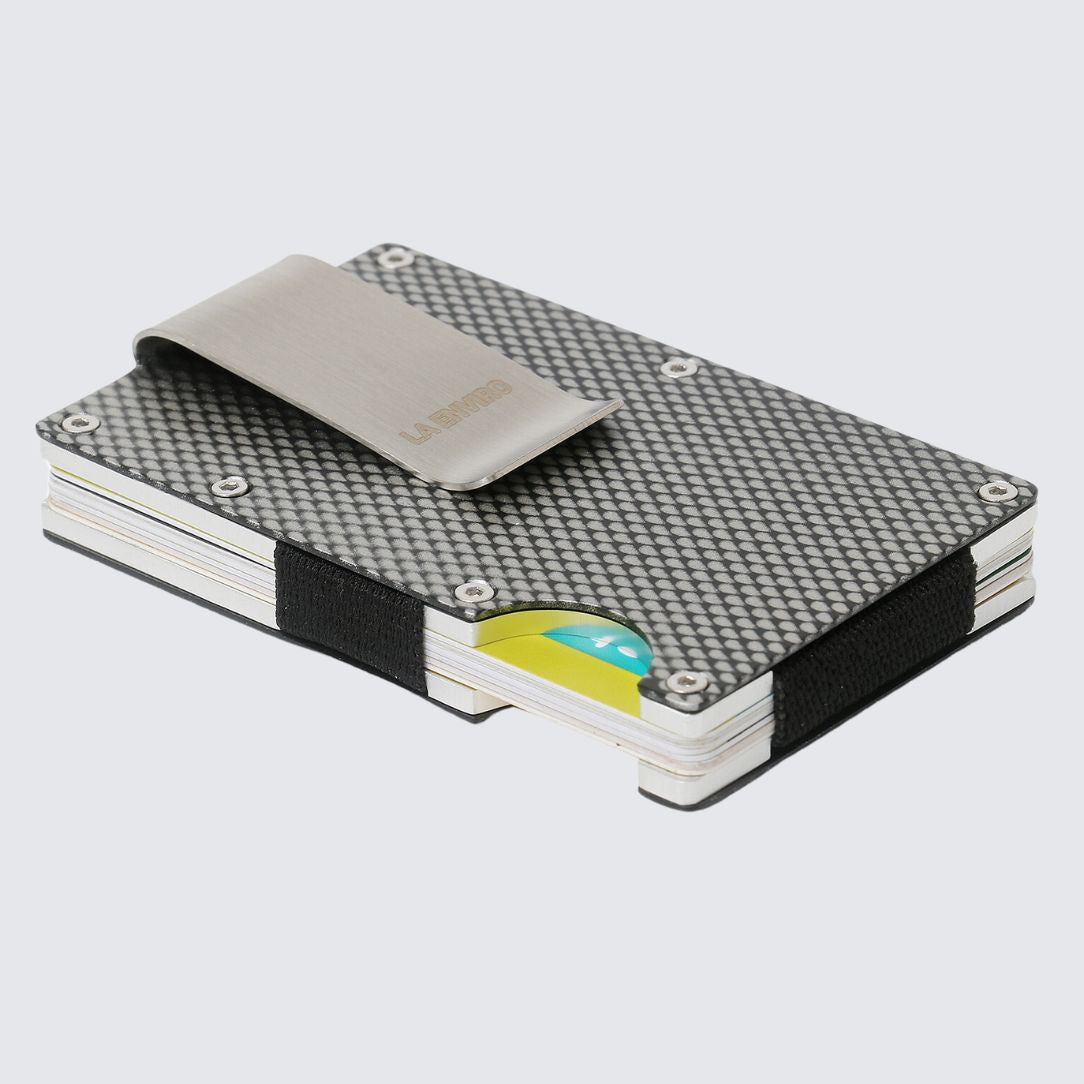 Metal Carbon Fiber Wallet I Silver