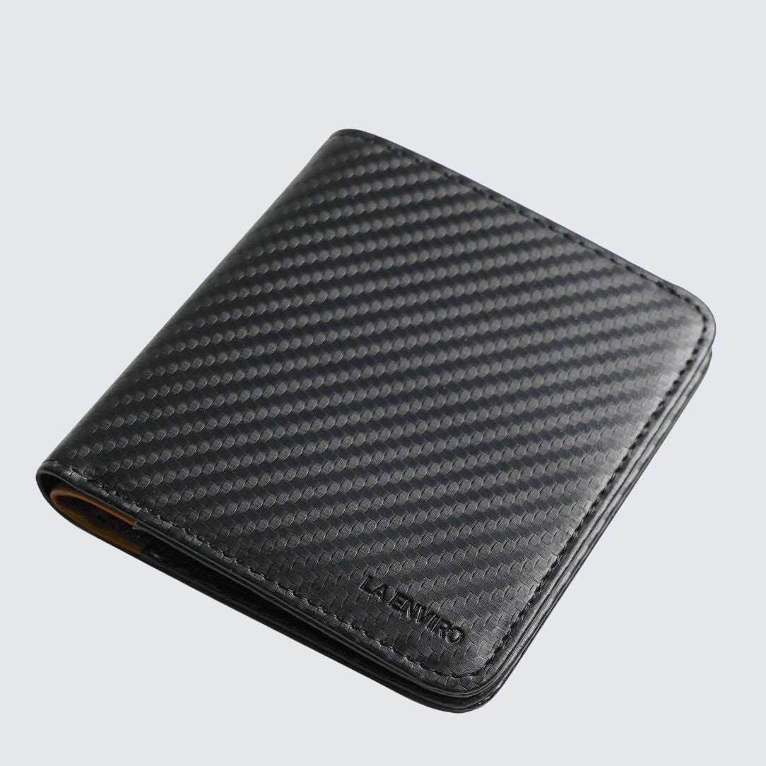 Front Side of Carbon Black color FREO Wallet