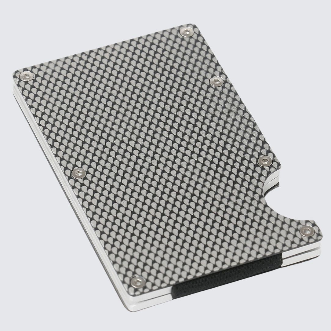 Metal Carbon Fiber Wallet I Silver