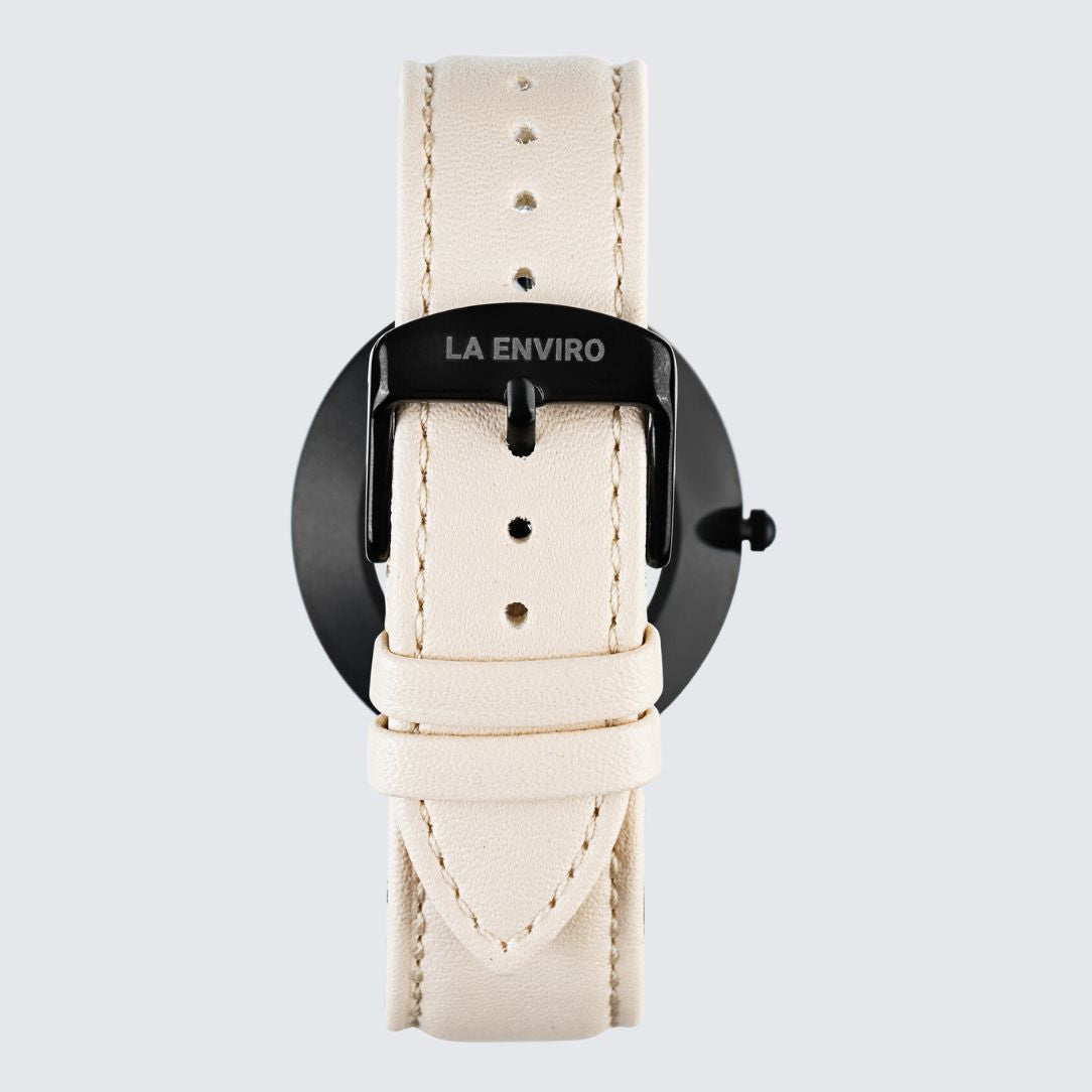 Black Watch With Nude Strap I TIERRA 40 MM