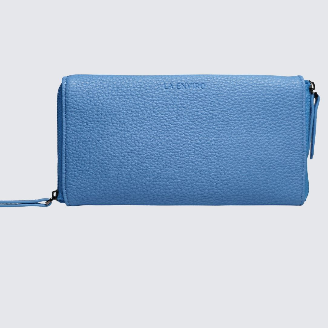Front side of LAENVIRO Blue color EDEN Double Sided Glasses Case