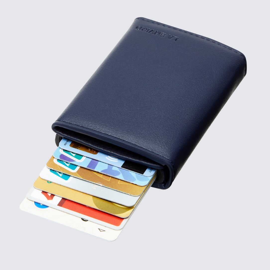LEURA 2.0 Unisex Wallet Blue features 8 card holder slots