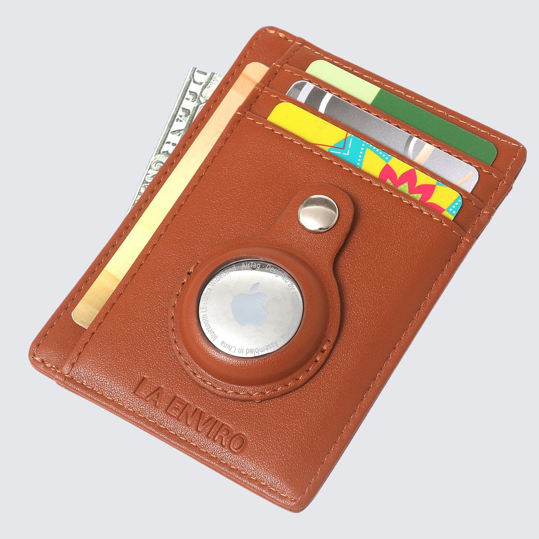 BRADDON Airtag Card Holder I Tan