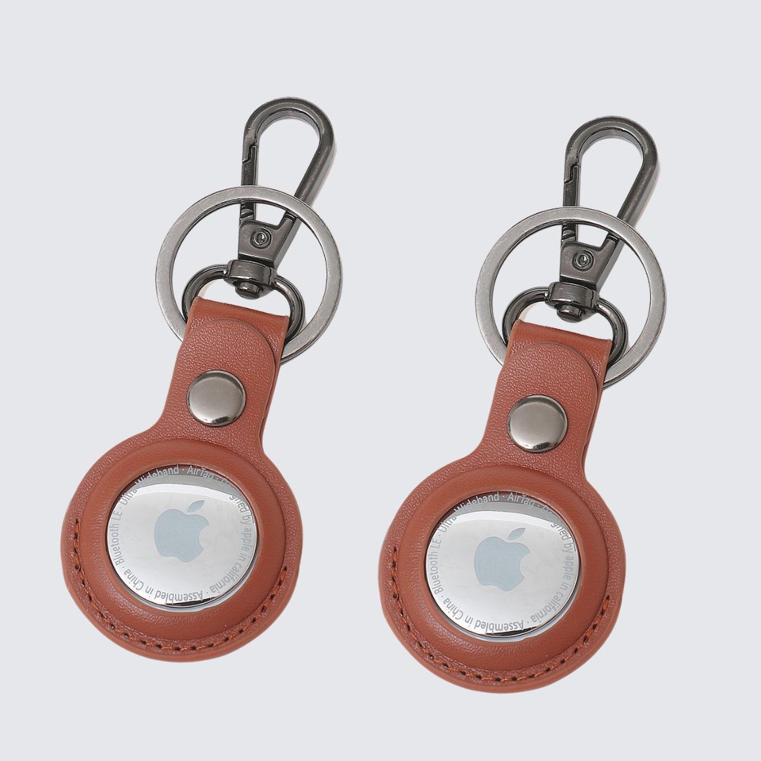 Tan color TILBA Airtag Keyring X 2