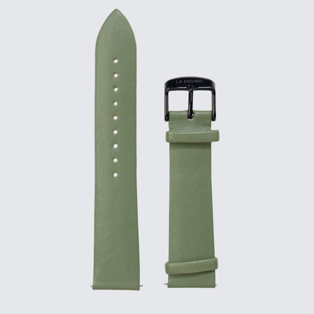 Green Vegan Leather Unstitched Strap | 20MM