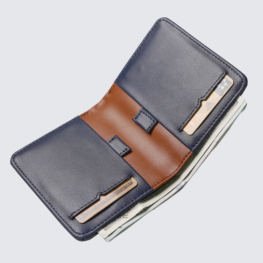 Inside of Blue color FREO Airtag Wallet
