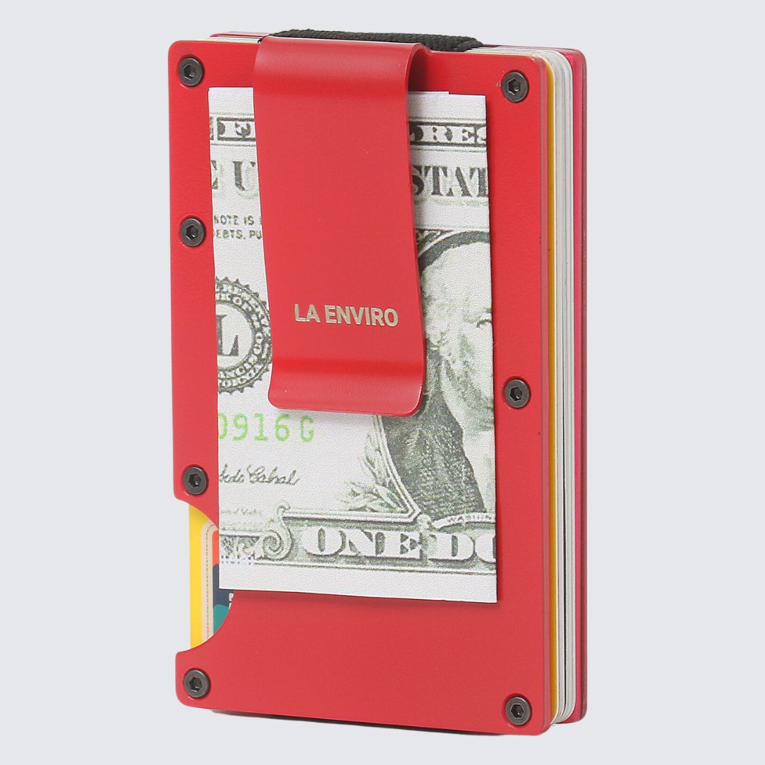 Minimalist Metal Wallet I Red