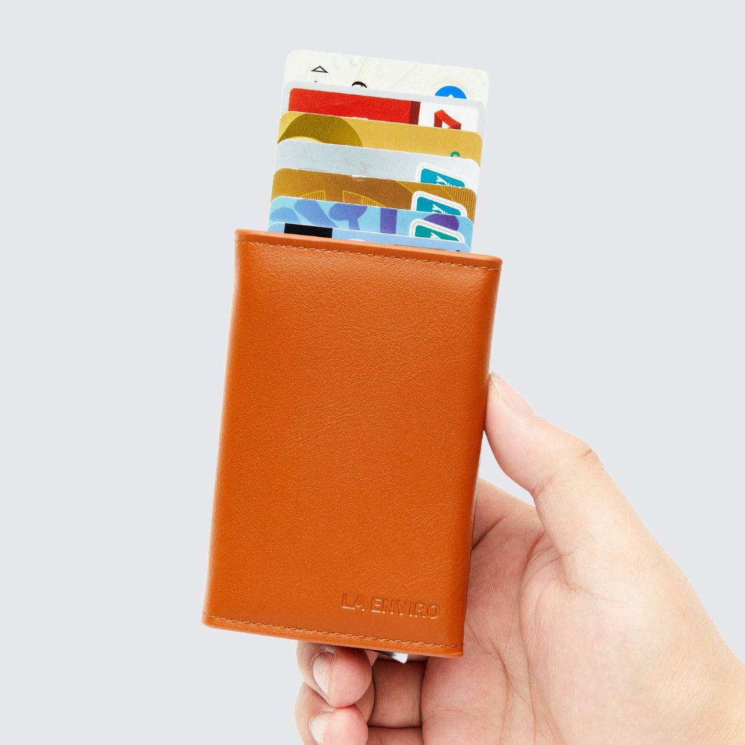 Front side of LEURA 2.0 Unisex Wallet Tan