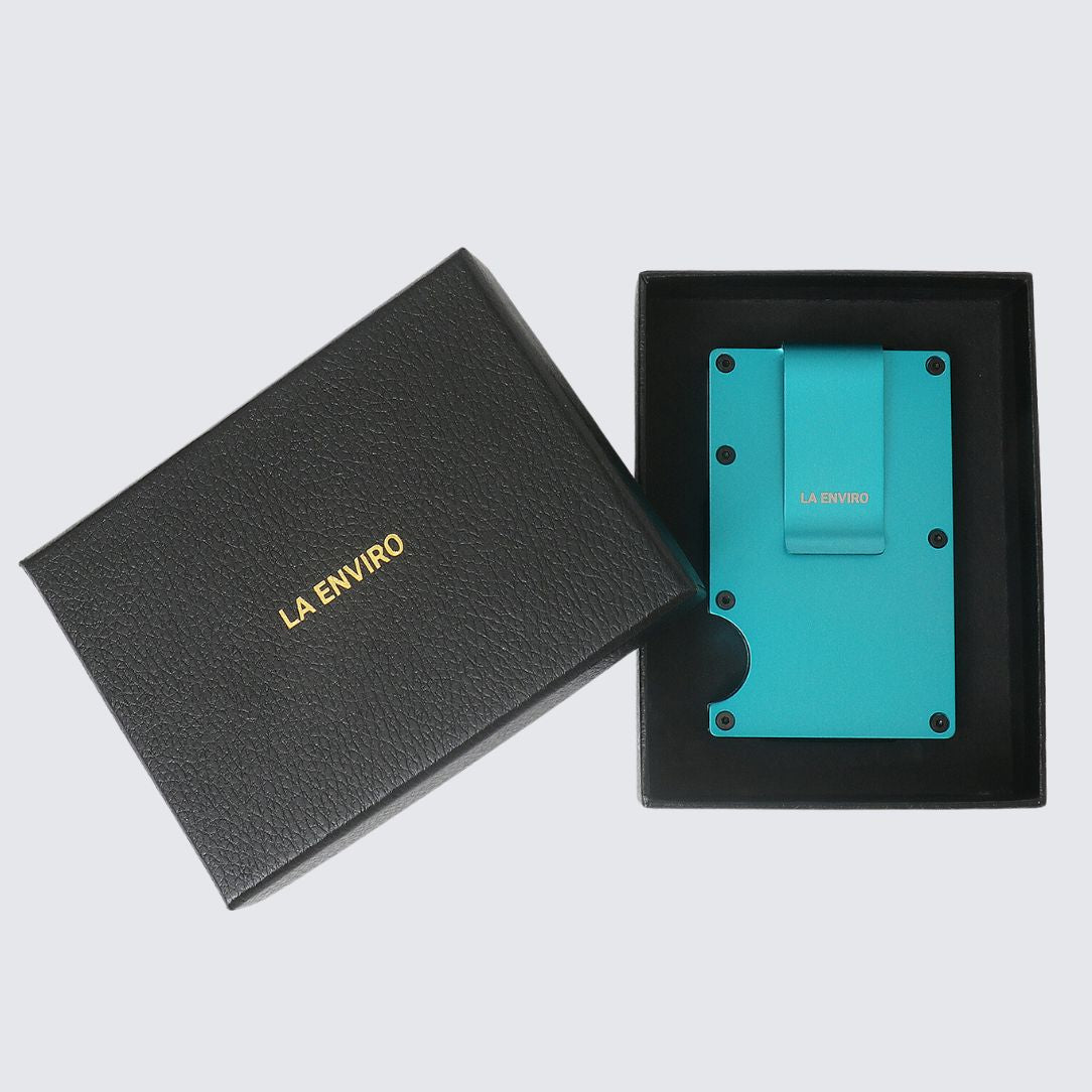 Minimalist Metal Wallet I Blue