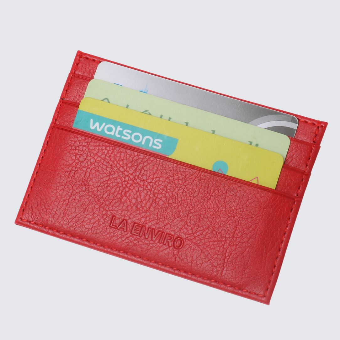 Red color AVOCA Unisex Card Holder