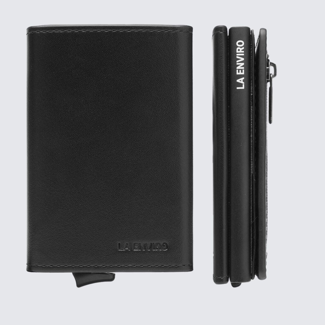 Front of Black color LEURA 2.0 Unisex  Wallet