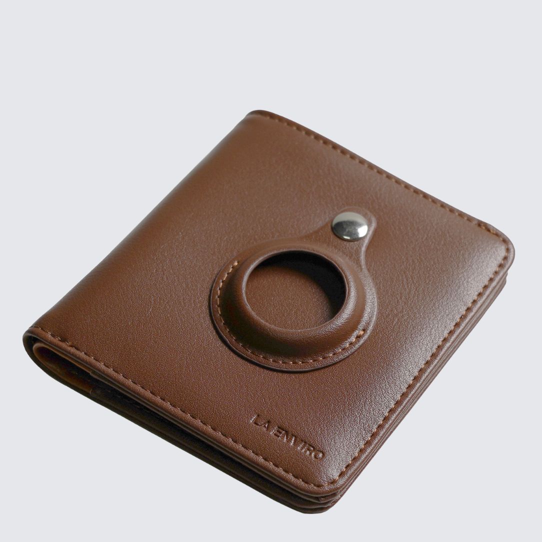 Brown color FREO Airtag Wallet