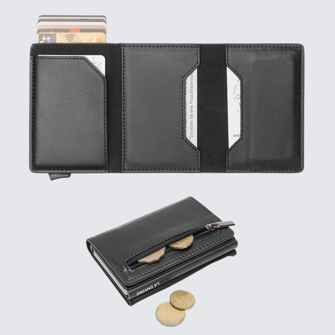 Inside of Black color LEURA 2.0 Unisex  Wallet
