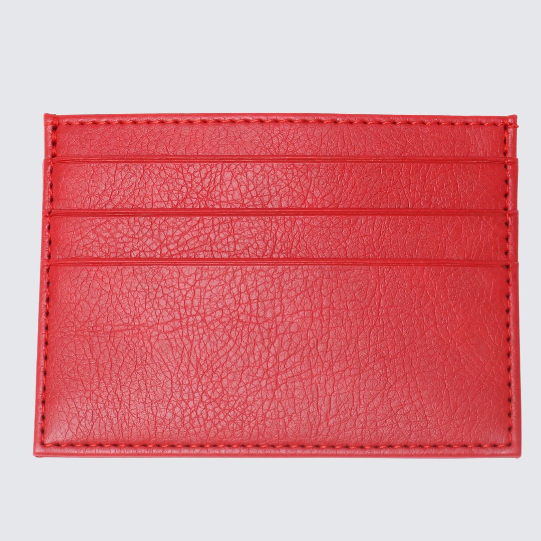 Backside of Red AVOCA Unisex Card Holder