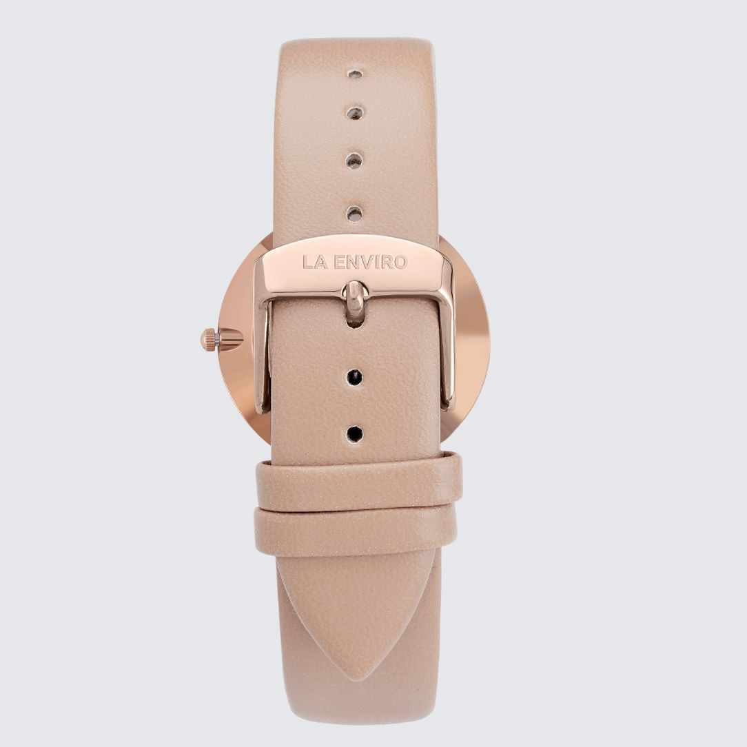 Rose Gold Classic Watch With Pink Strap I 40 MM