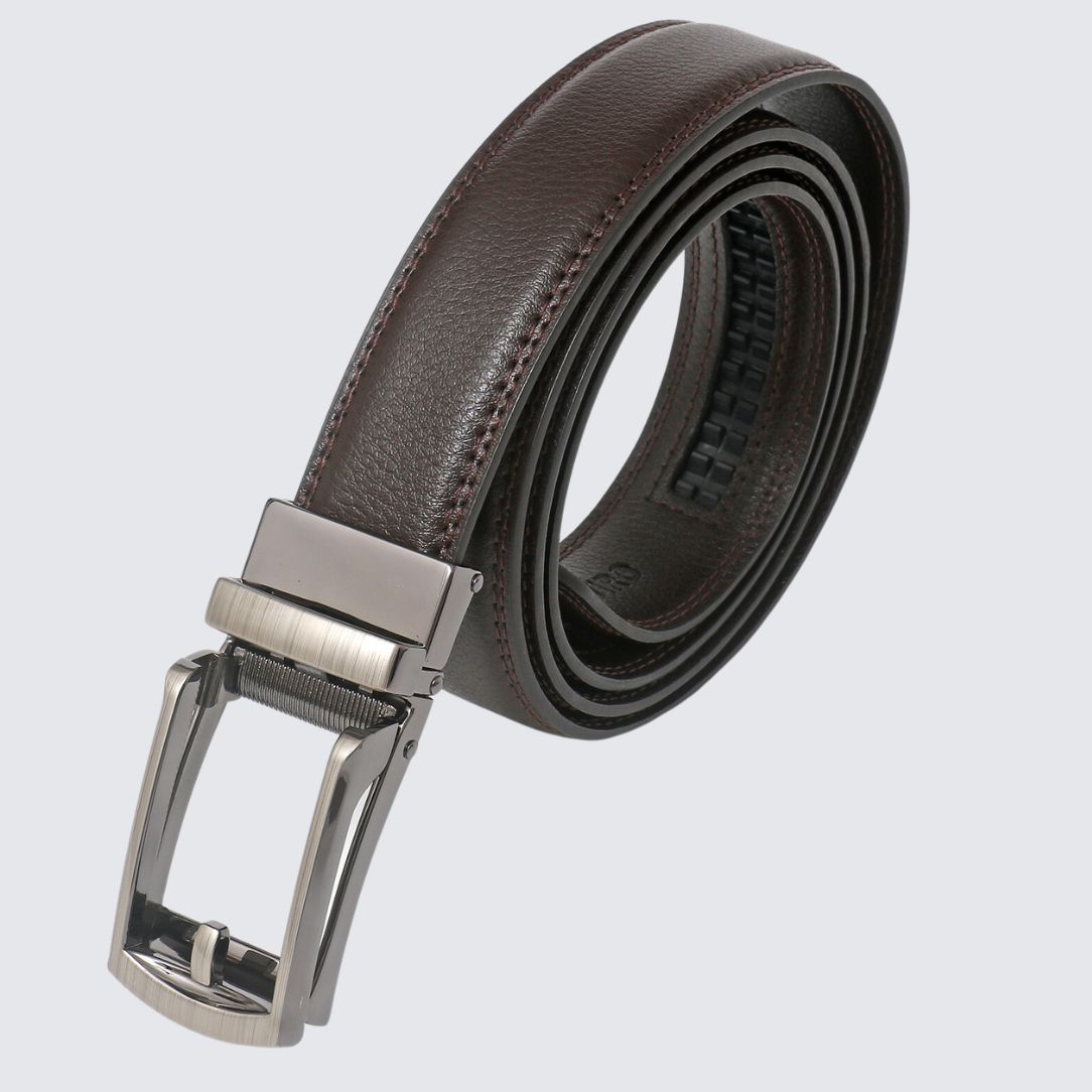 Mayfield No Hole Unisex Brown Belt - Vegan Leather Belt