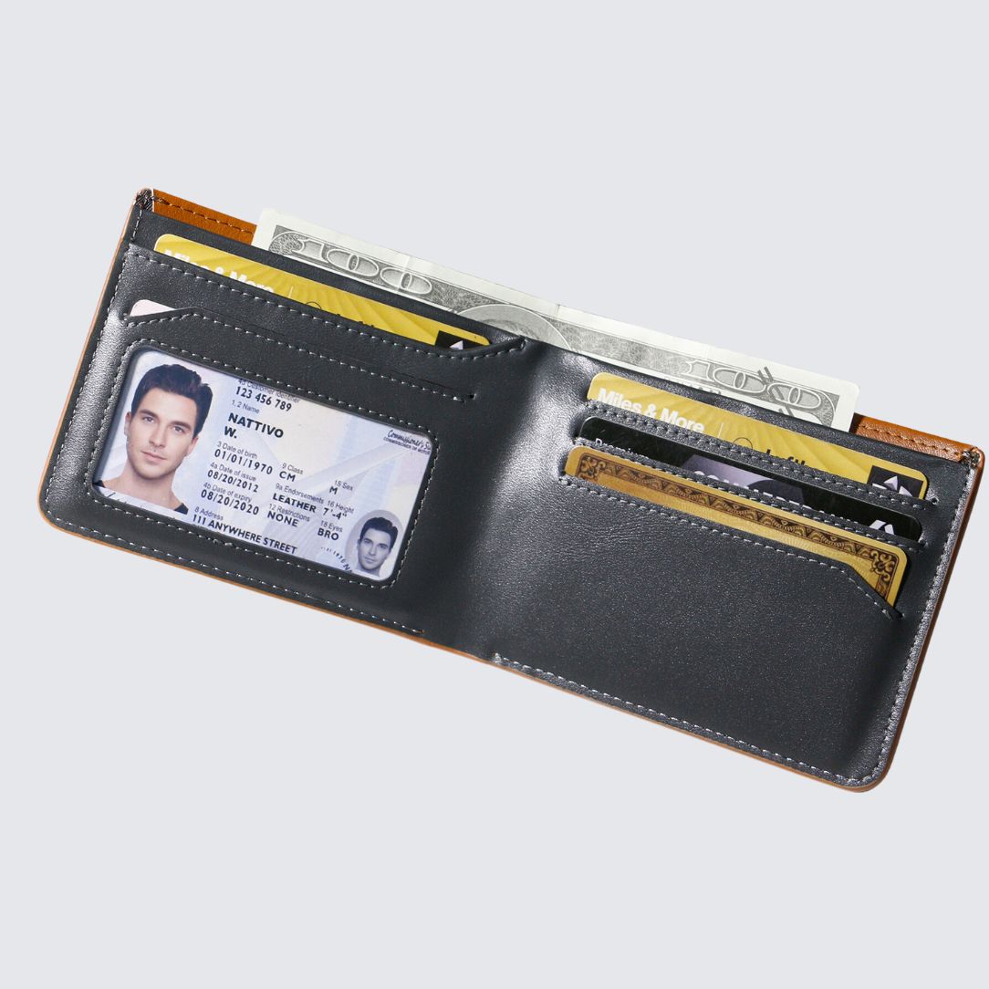 Inside of Tan color NEWTOWN Wallet