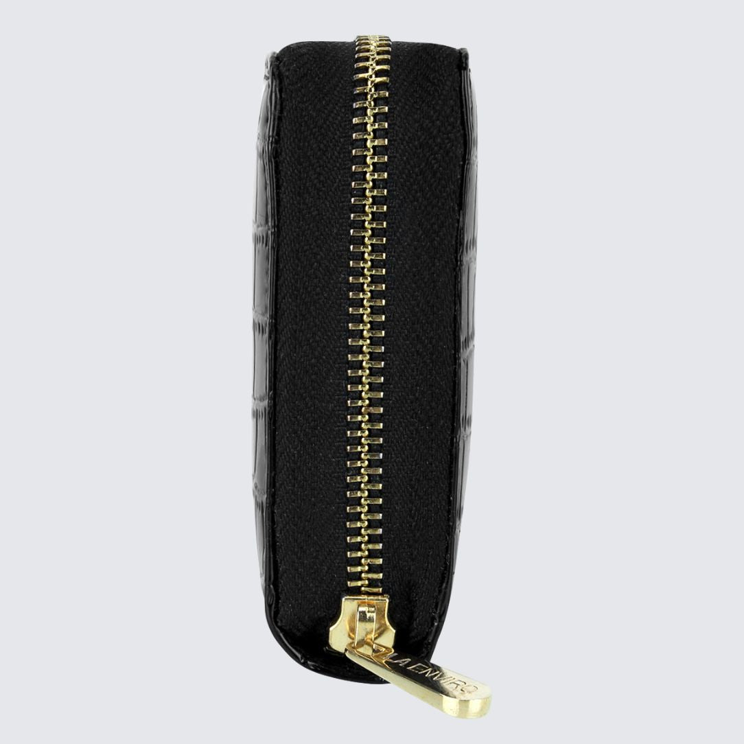 Nia Single Zipper Female Wallet Black