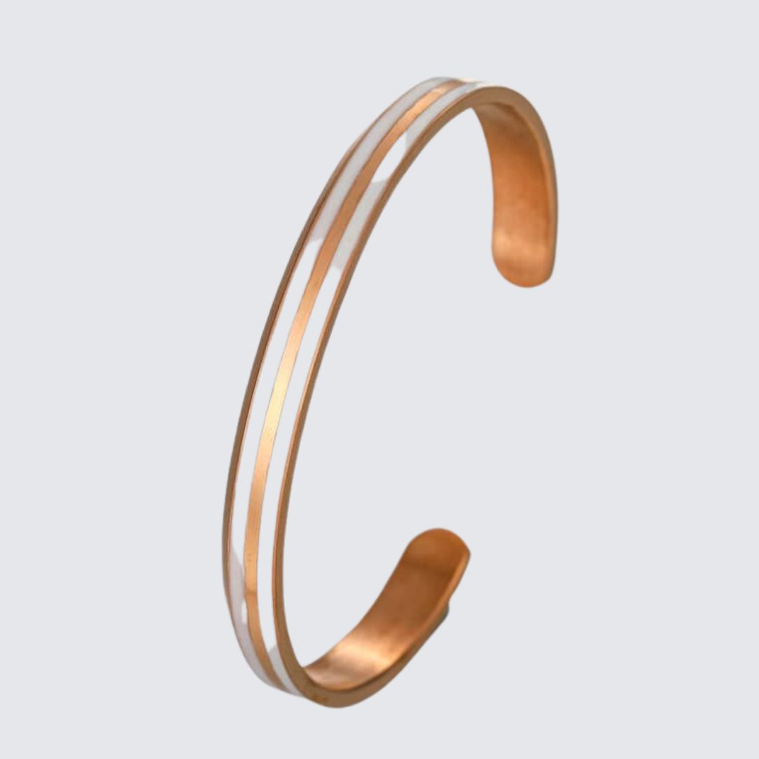 Rose Gold & White color Minimalist Classic Bracelet available in three different sizes
