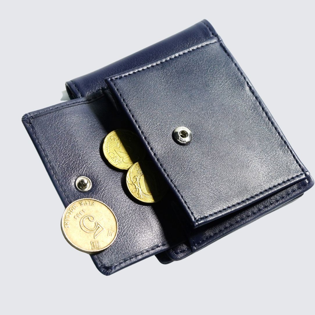 Blue YAMBA Wallet with money clip and coin pocket