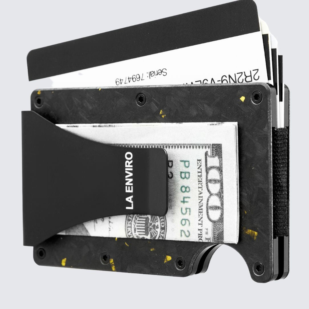 Matte Gold color LORNE Forged Carbon Wallet