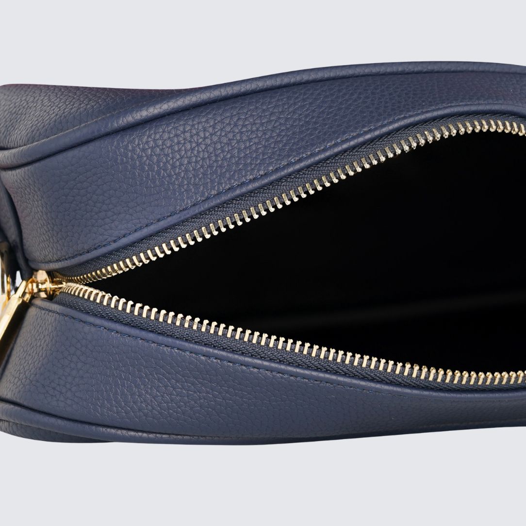 Zipper closure top for secure storage blue color ELLE Crossbody Bag