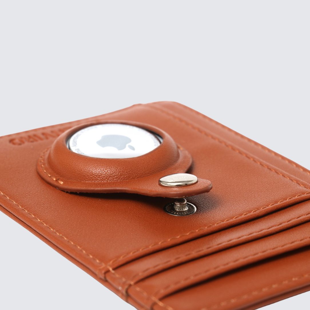 BRADDON Airtag Card Holder I Tan