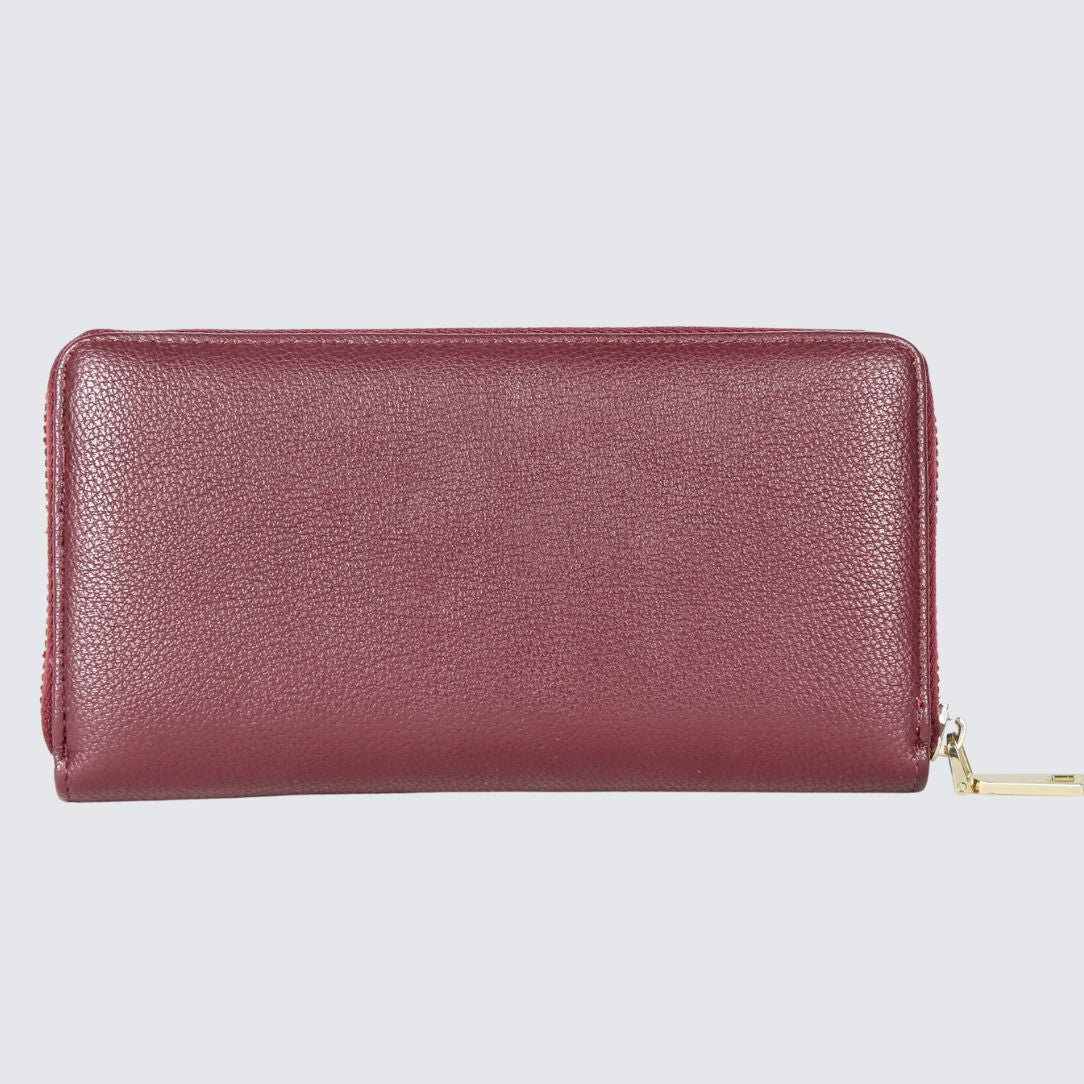 Back side of  EVA Wallet Wine Color