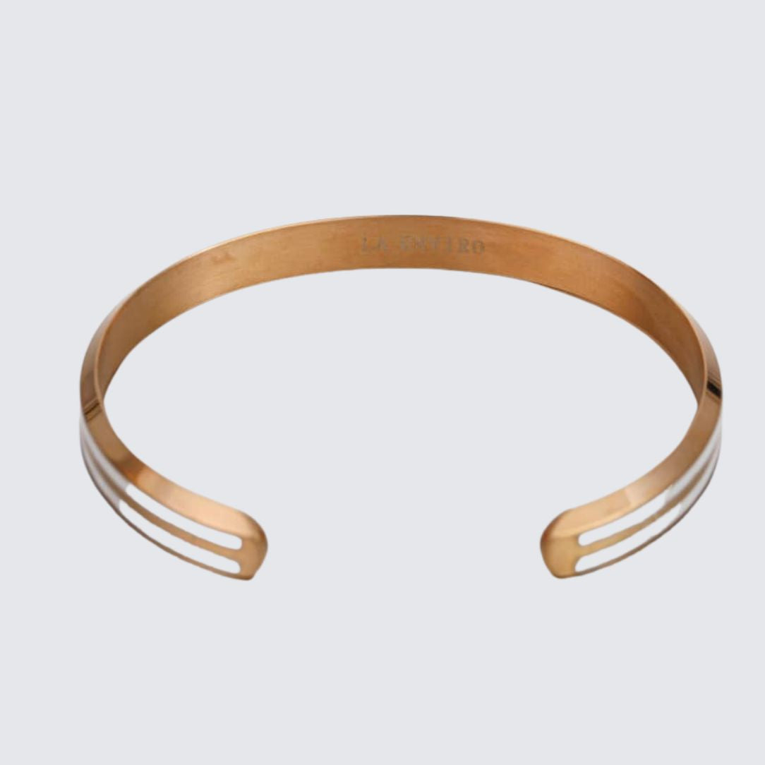 La Enviro Rose Gold & White color Minimalist Classic Bracelet