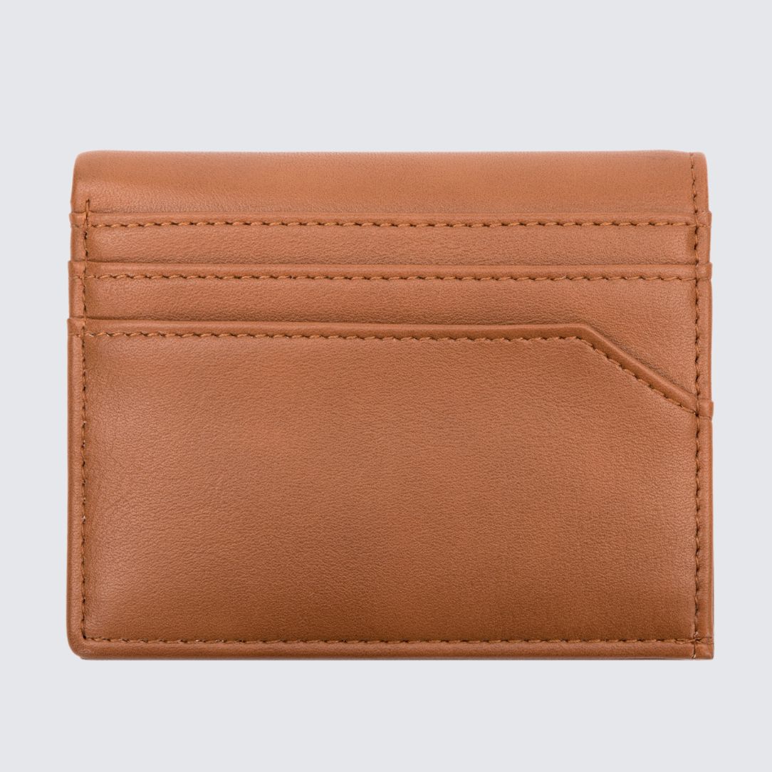 Back side of Broome Unisex Tan Wallet