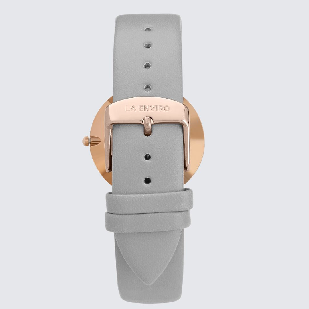 Rose Gold Classic Watch With Grey Strap I 40 MM