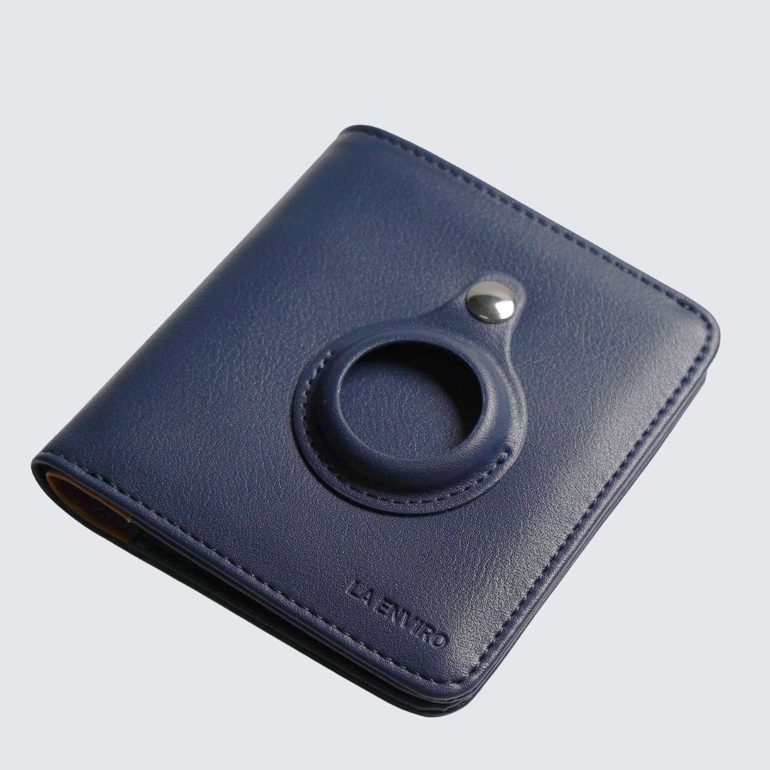 Front Side of Blue color FREO Airtag Wallet