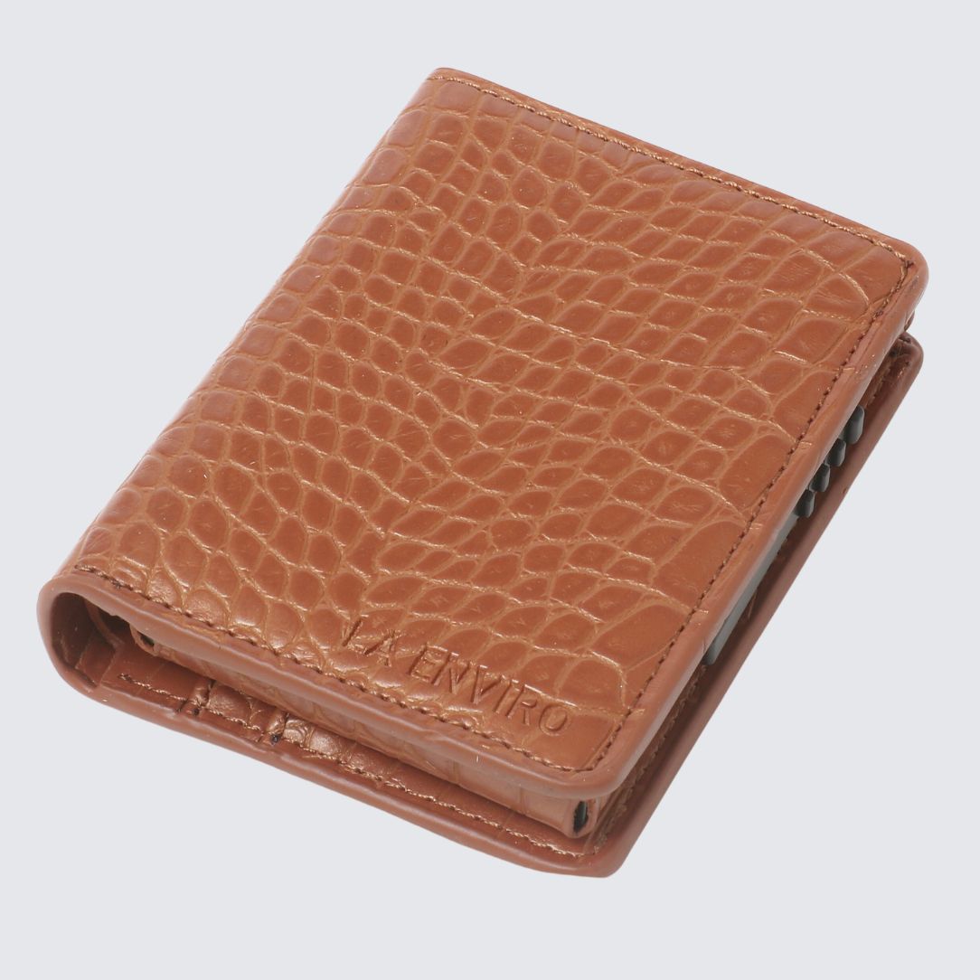 VEGAN Skin Leather Wallet I Brown