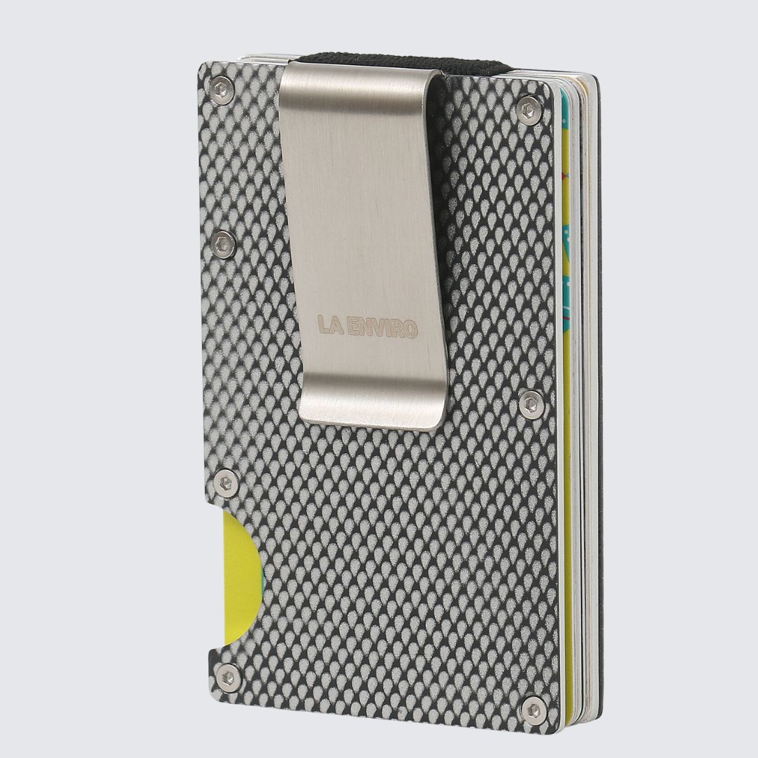 Metal Carbon Fiber Wallet I Silver