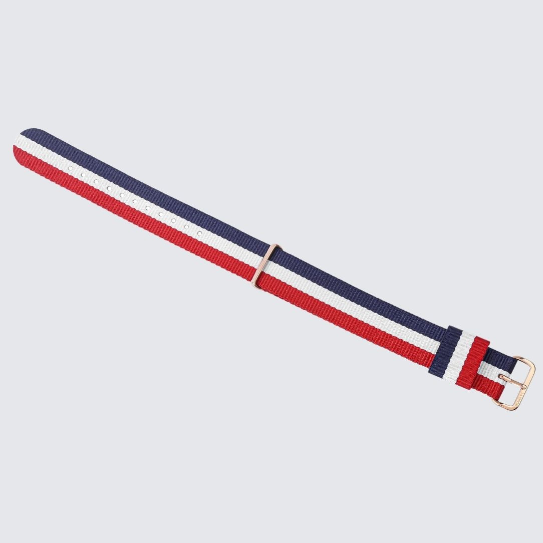 Nato Red, Blue & White Strap | 20MM