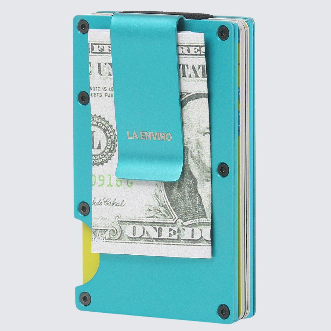 Minimalist Metal Wallet I Blue