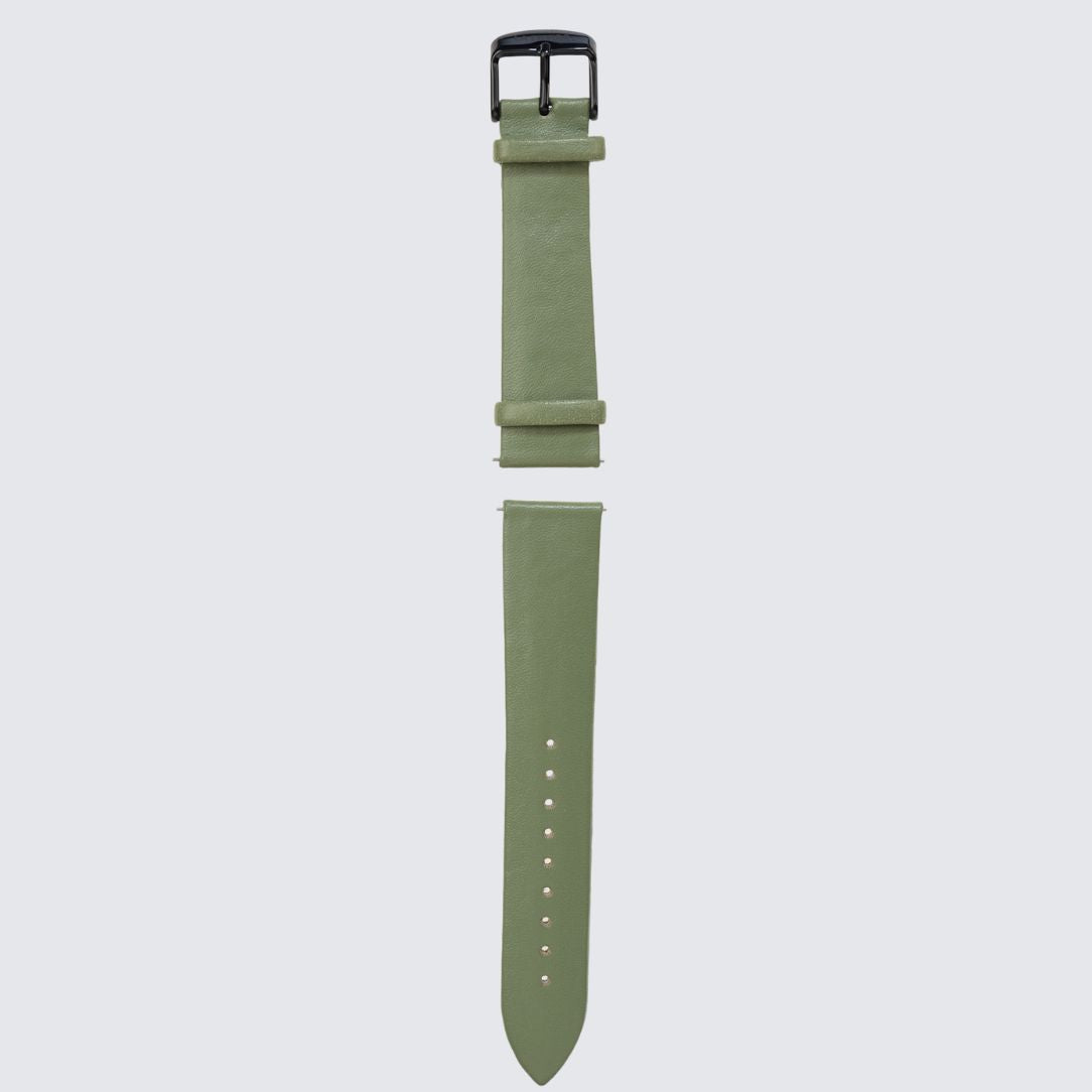 Green Vegan Leather Unstitched Strap | 20MM