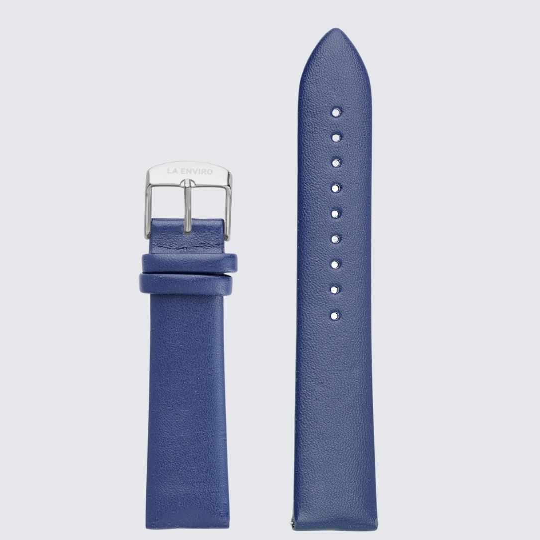 Blue Vegan Leather Unstitched Strap | 20MM
