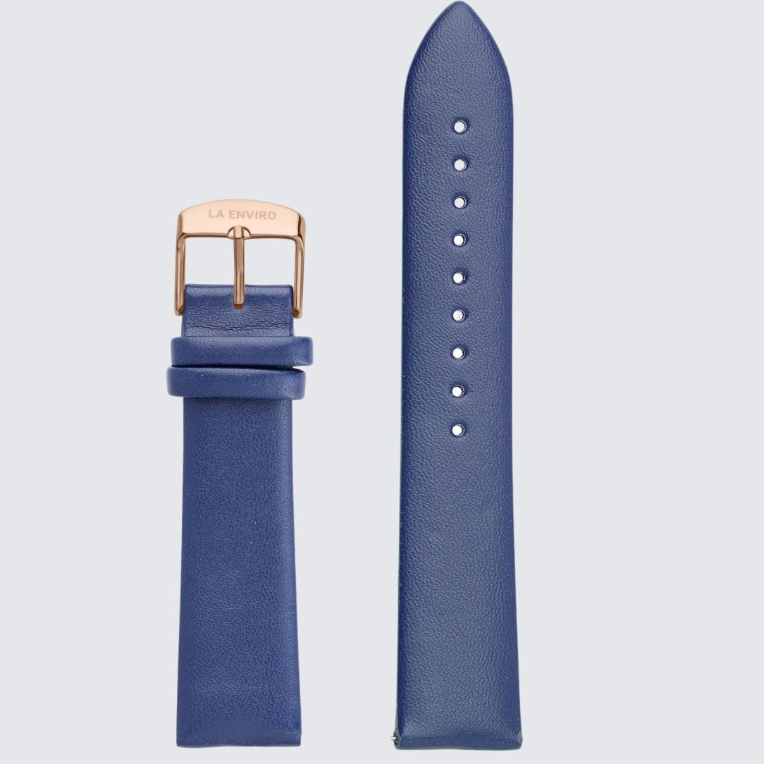 Blue Vegan Leather Unstitched Strap | 20MM