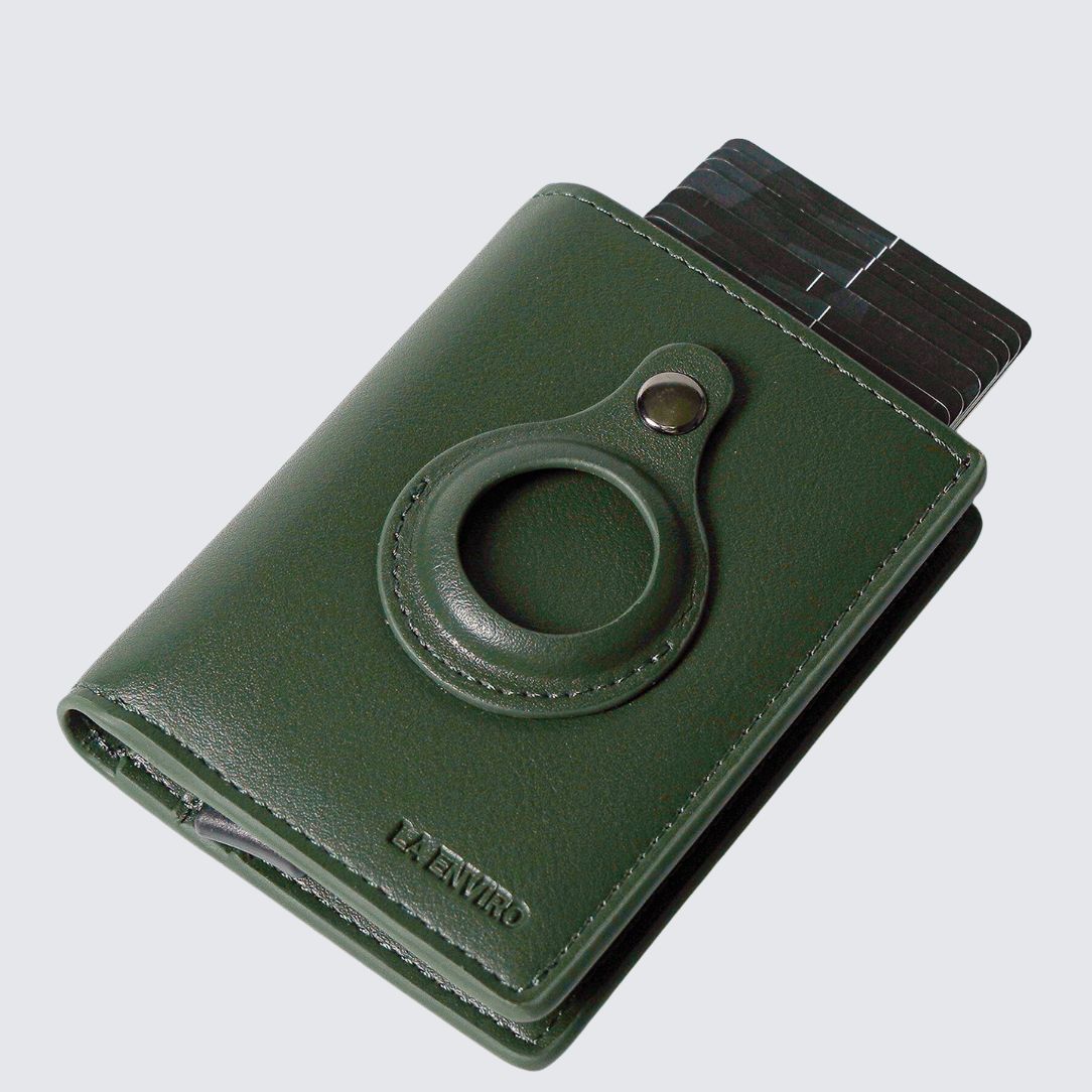 Storage of Apple AirTag FITZROY AirTag Wallet storage of Apple AirTag – Green I La Enviro