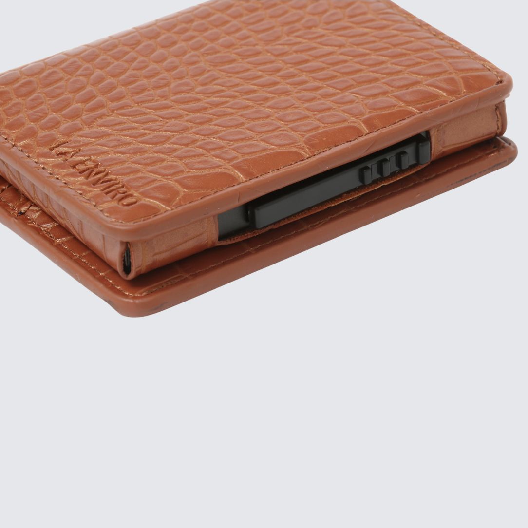 VEGAN Skin Leather Wallet I Brown