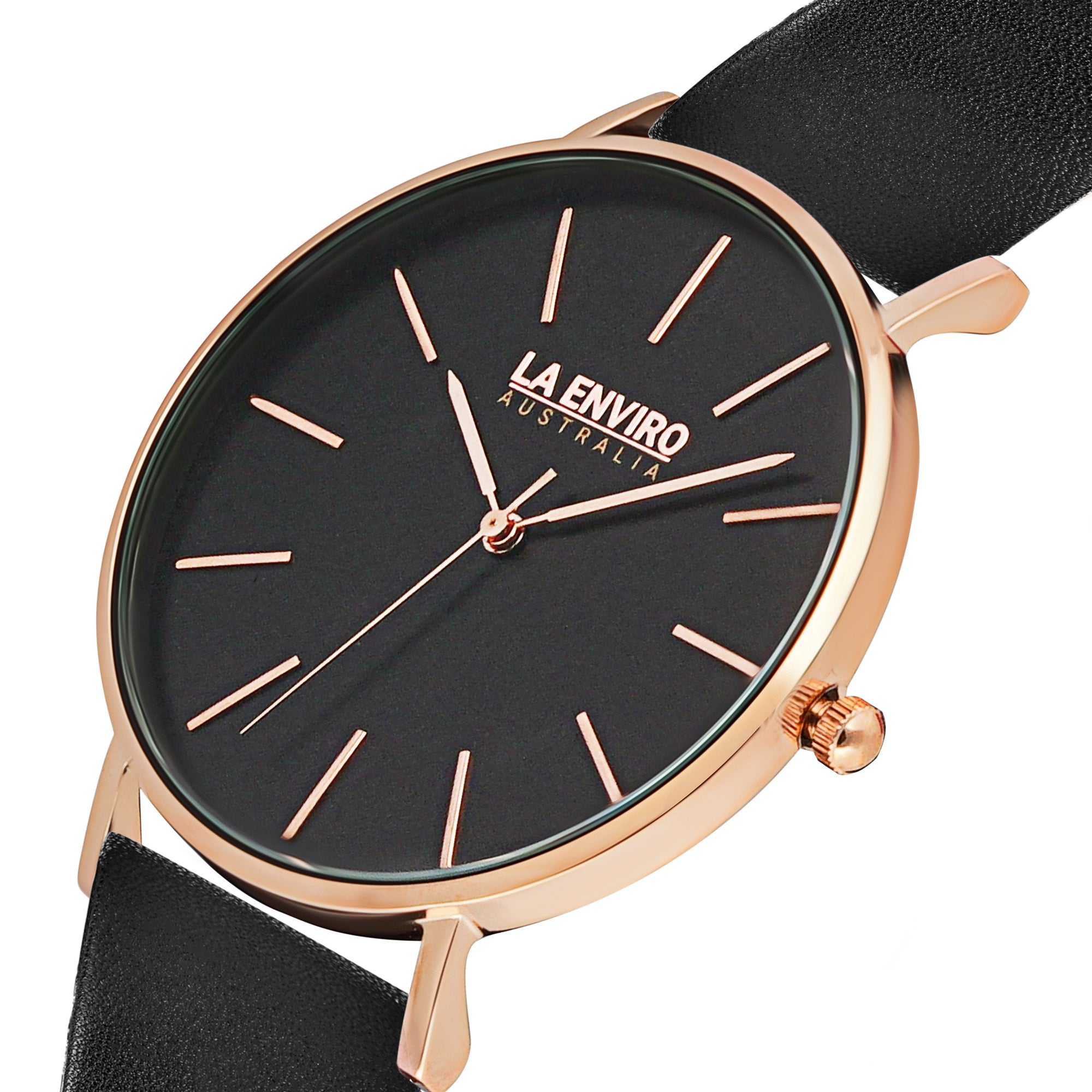 ROSE GOLD WITH BLACK STRAP I CLASSIC 40 MM